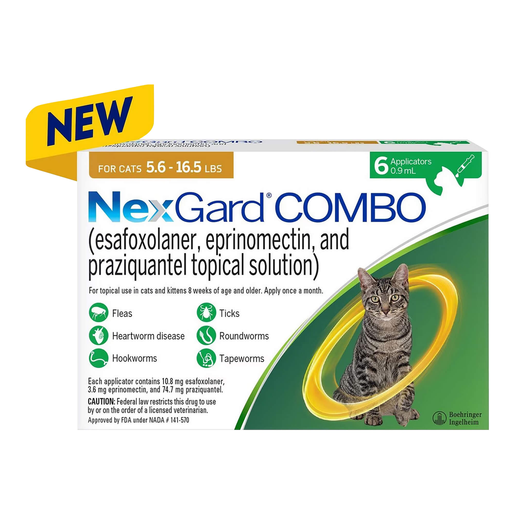 Rx Nexgard Combo Topical for Cats, 5.6-16.5lbs, 6pk - Lambert Vet ...