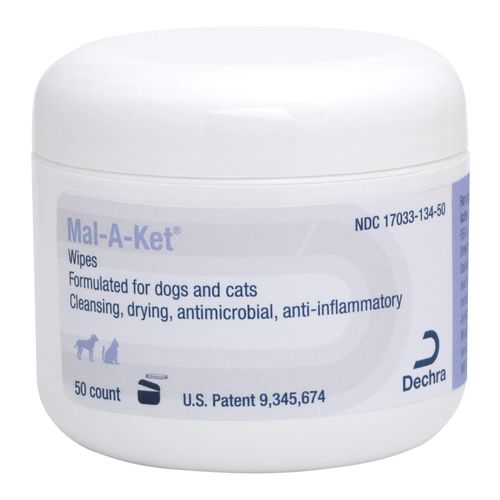 Mal-A-Ket Wipes, 2.25" round, 50 count jar