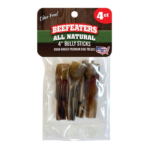 Beefeaters 4" Natural Bully Sticks 4ct