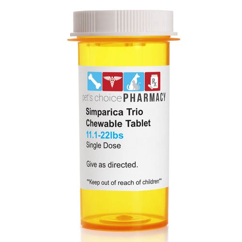 Rx Simparica Trio, Carmel, 11.1-22lbs, 12Mg, Single Tab