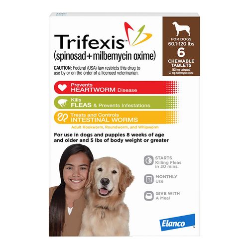 Trifexis Rx 60.1-120 lbs (Brown) 6 month