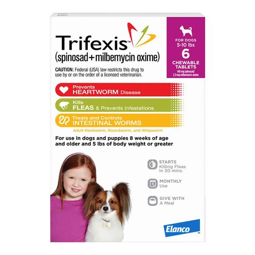 Trifexis Rx 5-10 lbs 6 month (Pink) 6 month