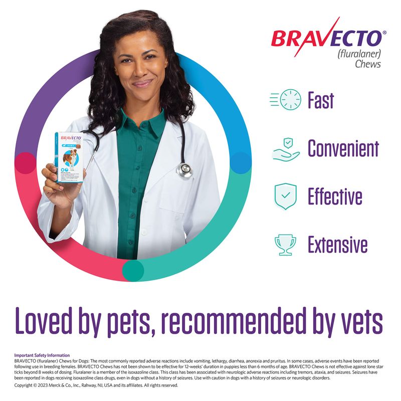Bravecto Chews Rx 4.4-9.9Lb - Lambert Vet Supply | Dog, Cat, Horse ...
