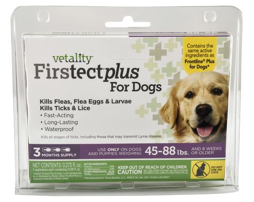 Vetality Firstect Plus for Dogs, 3-pack