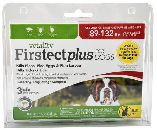 Vetality Firstect Plus for Dogs, 3-pack