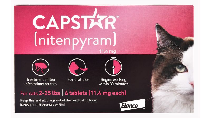 Capstar Flea Tablet for Cats 6 ct Lambert Vet Supply Dog Cat Horse Kennel Vet Supplies