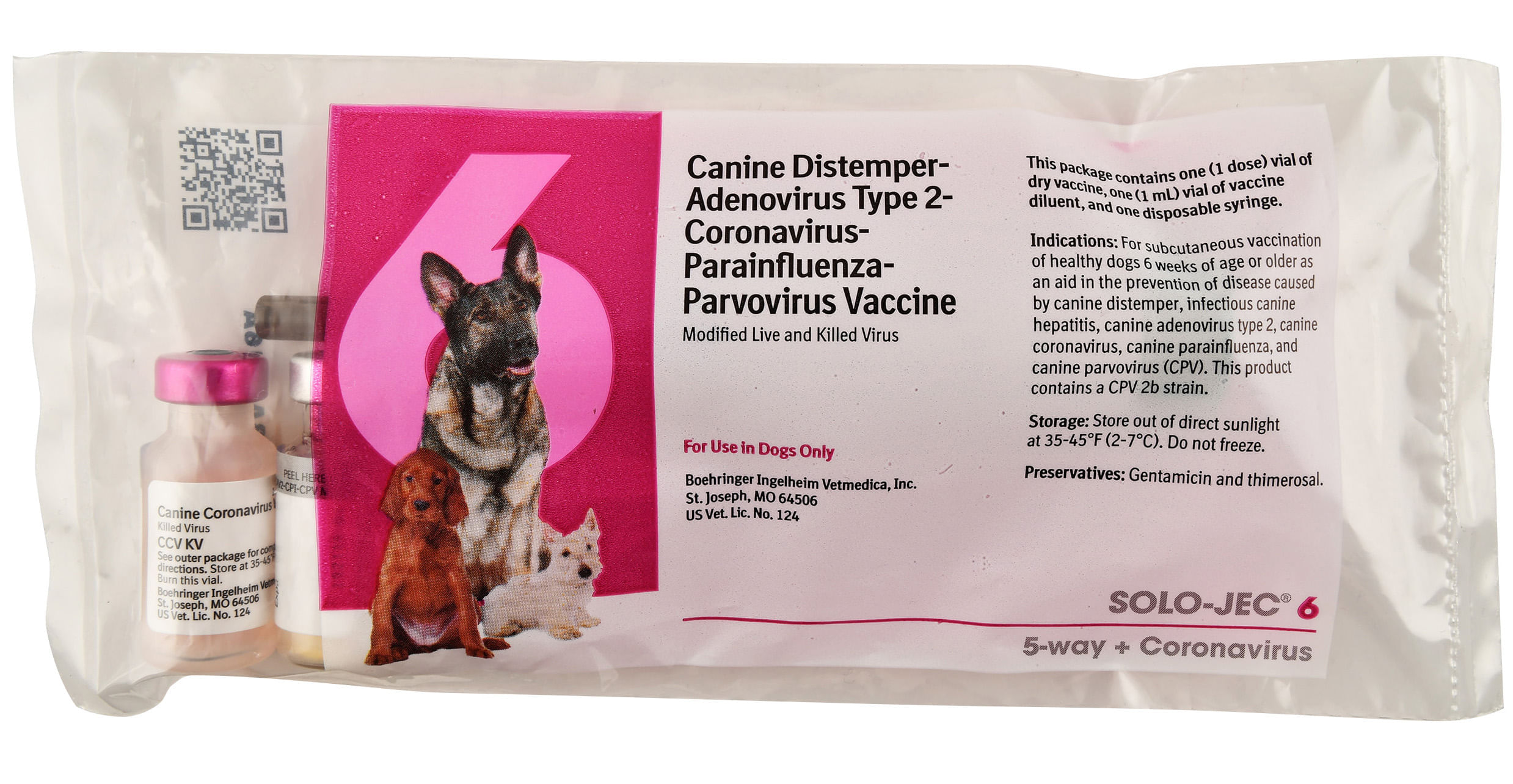 SoloJec 6 s/d Vaccine for Dogs Lambert Vet Supply Dog, Cat, Horse