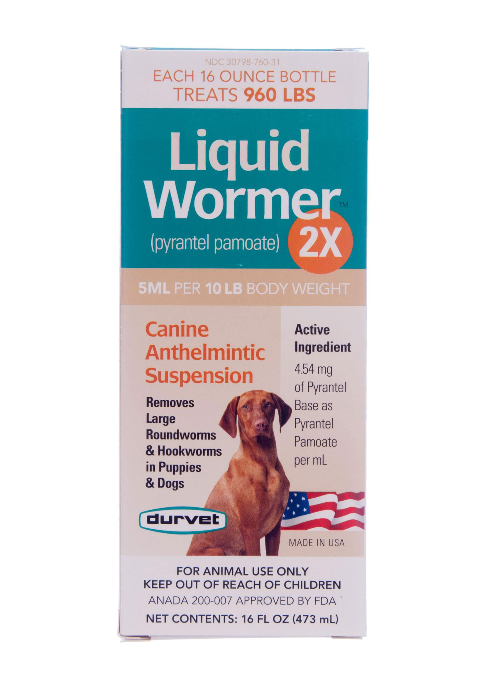 Durvet Liquid Wormer 2X for Puppies and Dogs 16 oz Pet Supplies 4 Less