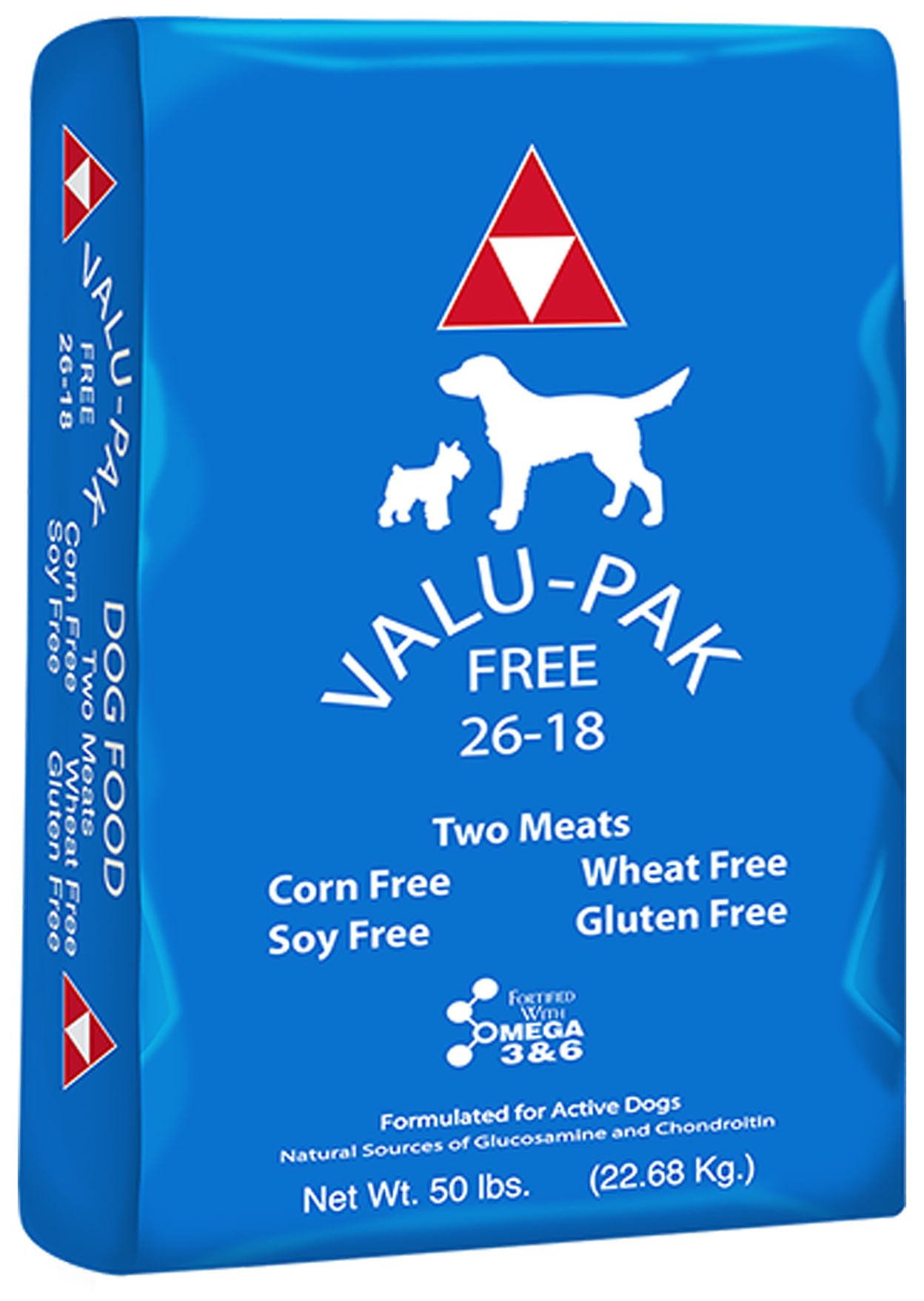 Valu Pak Free 26 18 Dry Dog Food Blue Bag 50 lb Lambert Vet Supply Dog Cat Horse Kennel Vet Supplies