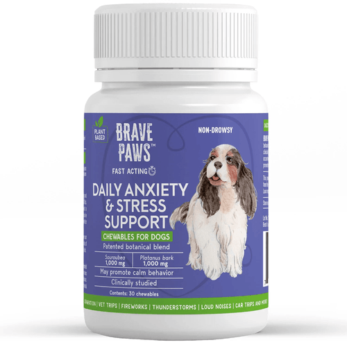 Brave Paws Anxiety & Stress Support Chewables, Beef, 30 ct