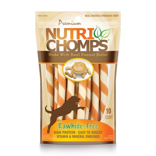 NutriChomps 10ct Peanut Butter Flavor Mini Twist