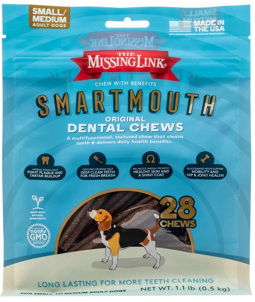 Smartmouth 7-in-1 Dental Chews for Dogs, S/M, 28 ct