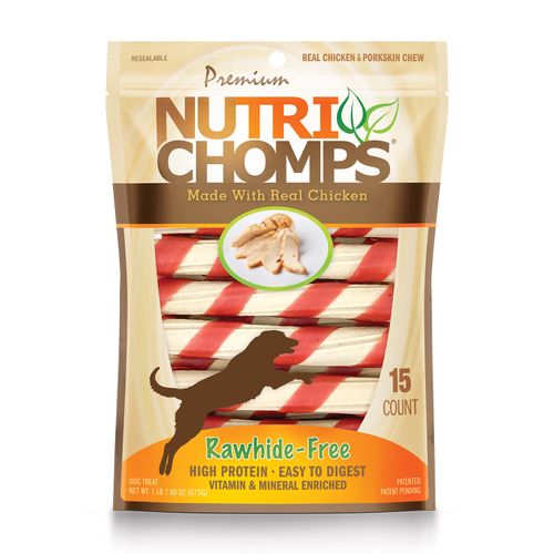 NutriChomps 15ct Chicken Twist with Flavor Wrap