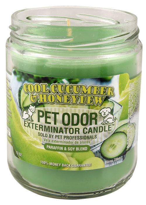 Pet Odor Exterminator Candle, Cool Cucumber & Honeydew, 13 oz