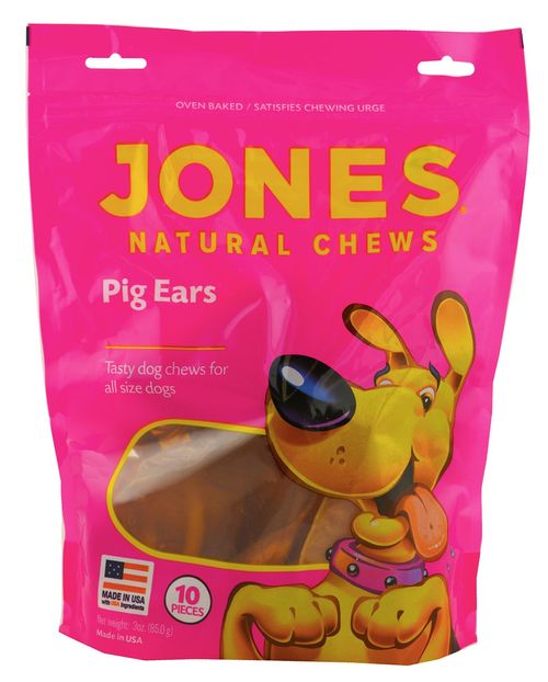 Jones Natural Chews Pig Ears 10pk Bag