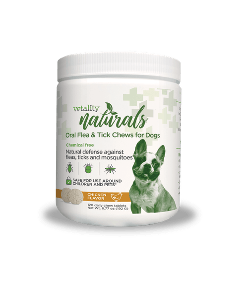 Vetality Naturals Oral Flea & Tick Chews for Dogs 120 ct