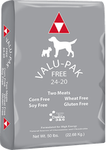 Valu-Pak Free 24-20 Dry Dog Food (Silver Bag), 50 lb