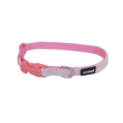 Li'l Pals Adjustable Dog Collar with Glitter Overlay