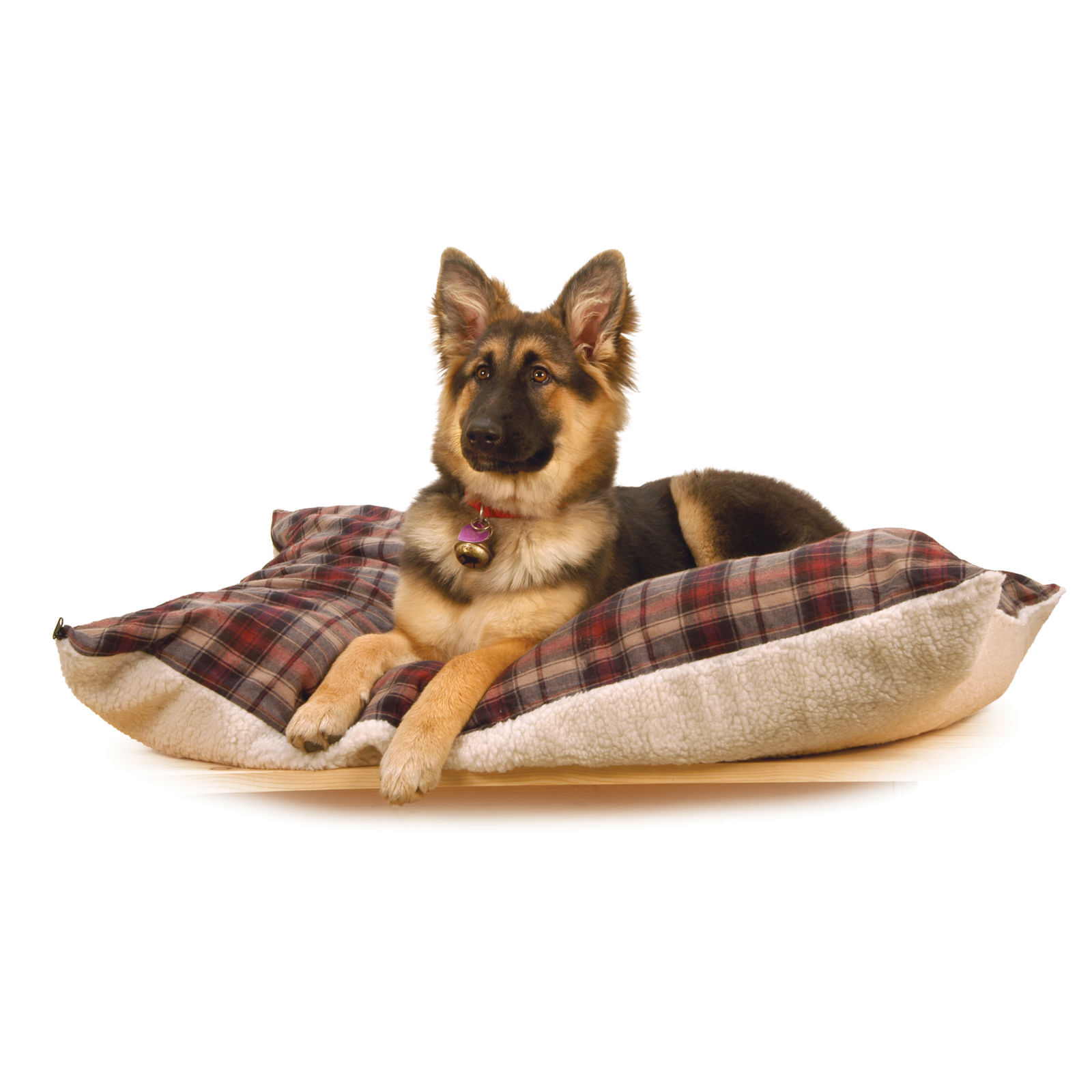 Flannel Sherpa Bed, Burgundy for Dog - Lambert Vet Supply | Dog, Cat ...