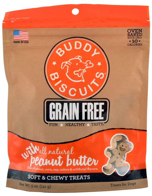 Grain Free Buddy Biscuits, Soft and Chewy Treats, 5 oz