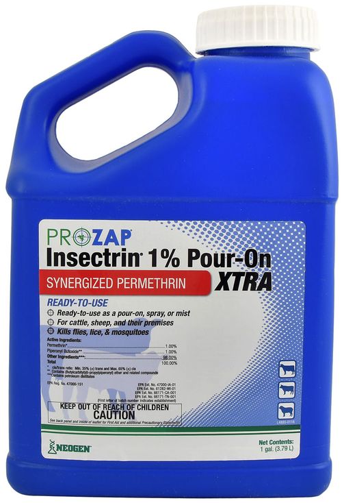 Prozap Insectrin 1% Pour-On Xtra, gallon