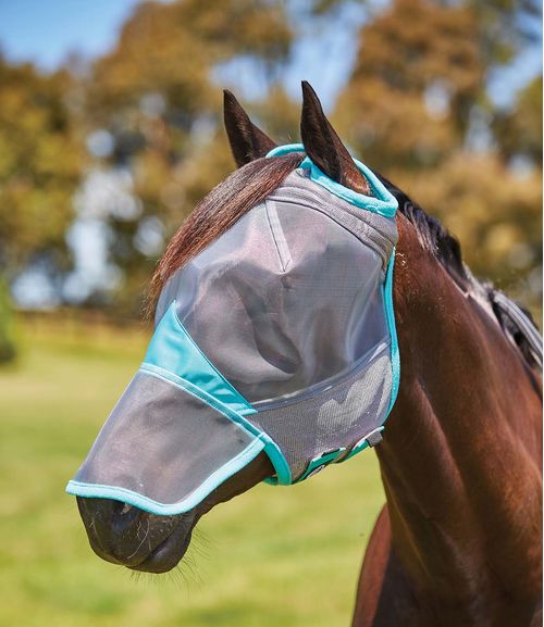 WeatherBeeta ComFITec Deluxe Fine Mesh Fly Mask with Nose