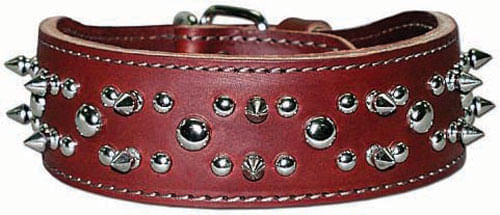 Latigo Spike & Stud Collar, 23"