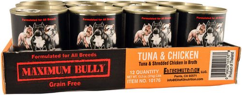 Maximum Bully Tuna & Shredded Chicken in Broth, 13.2 oz