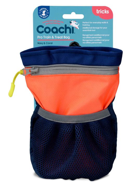 Coachi Pro Train & Treat Bag Navy & Coral