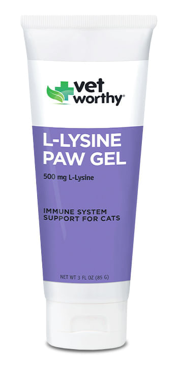 Vet Worthy L-Lysine Paw Gel for Cats, 500 mg/3 oz