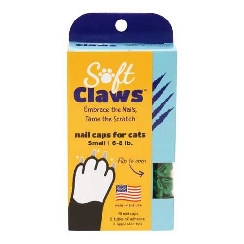 Soft Claws Nail Caps for Cats Small Green 40 ct