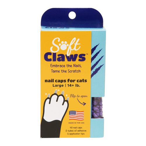 Soft Claws Nail Caps for Cats Large Purple 40 ct