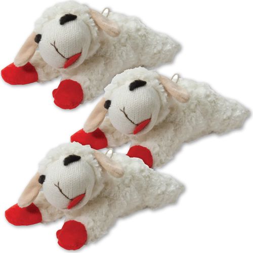 10" Lambchop Dog Toy 3-Pack