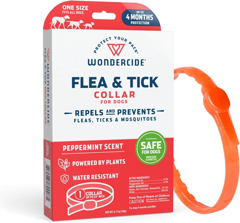 Wondercide Flea & Tick Collar for Dogs, Peppermint